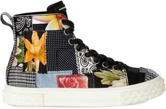 Patchwork High-Top Sneakers