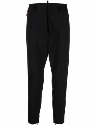 Cropped Tapered-Leg Trousers-AK