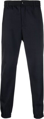 Elasticated-Waistband Tapered Trousers-AH