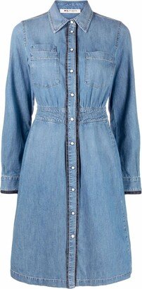 Long-Sleeve Denim Shirt Dress