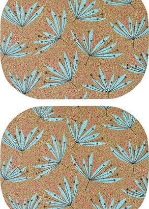 Pure Table Top Missprint Wildflower Printed Cork Placemats Set Of 2