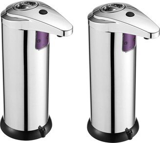 Cheer Collection Stainless Steel Touchless Soap Dispenser, 2 Pack