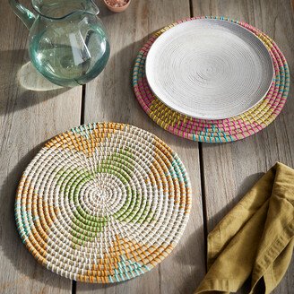 Woven Colorful Seagrass Charger