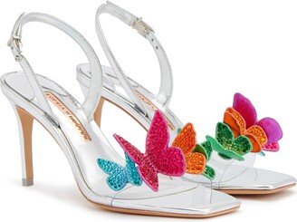 Vanessa Crystal Butterfly Slingback Stiletto Sandal