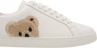 Teddy Bear Patch Lace-Up Sneakers