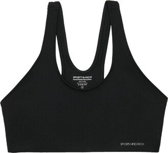 Logo-Print Sports Bra-AY