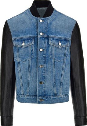 Panelled Button-Up Denim Jacket