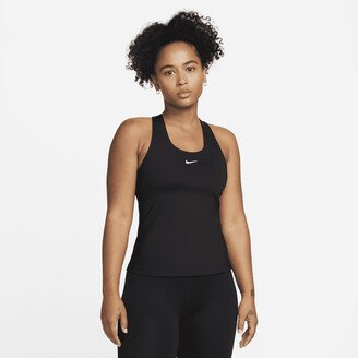 Women's Swoosh Medium-Support Padded Sports Bra Tank Top in Black