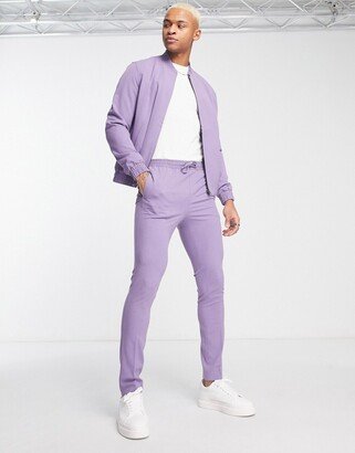 dressy skinny pants in lavender - part of a set