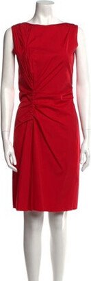 Bateau Neckline Knee-Length Dress-AA