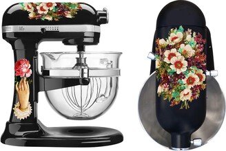 Victorian Flowers Mixer Vinyl Decal Set For Large Stand Mixers