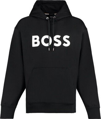 Boss Hugo Boss Logo Printed Drawstring Hoodie