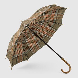 Square G tartan print nylon umbrella