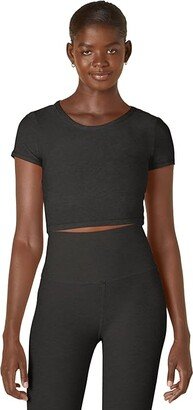 Featherweight Perspective Cropped Tee (Darkest Night) Women's Clothing