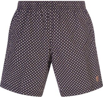 Spotted Skull Print Swim Shorts-AB