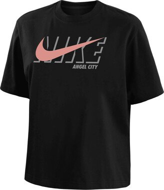 Angel City FC Women's Soccer T-Shirt in Black