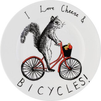 Jimbob Art I Love Cheese & Bicycles Side Plate