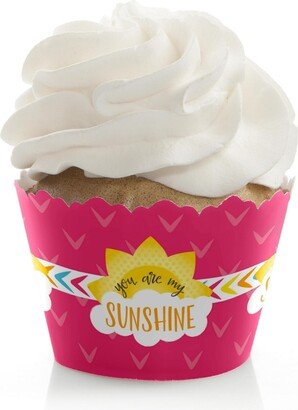 Big Dot Of Happiness You Are My Sunshine - Baby Shower or Birthday Party Cupcake Wrappers - 12 Ct