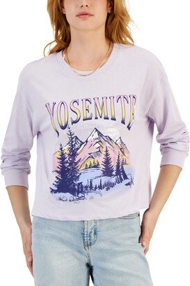 Juniors' Long-Sleeved Yosemite Graphic T-Shirt