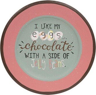 I Like My Eggs Chocolate Plate - 9.75” in diameter and .75” deep