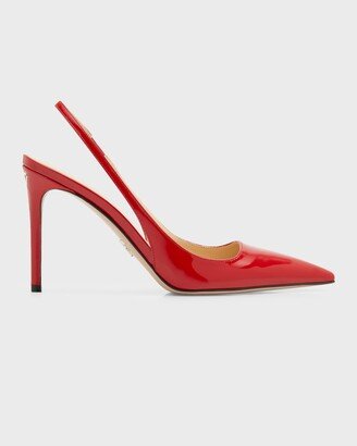 Patent Leather Stiletto Slingback Pumps