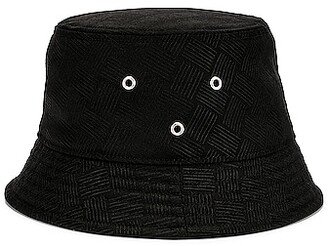 Intreccio Jacquard Nylon Bucket Hat in Black