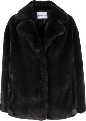 Savanna faux-fur coat