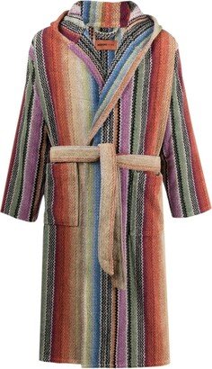 Archie zigzag pattern hooded robe