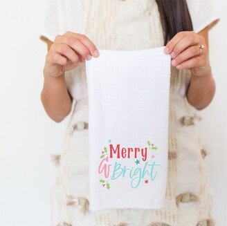 Merry & Bright Kitchen Towel, Christmas Holiday Decor, Hostess Gift, Housewarming Gift