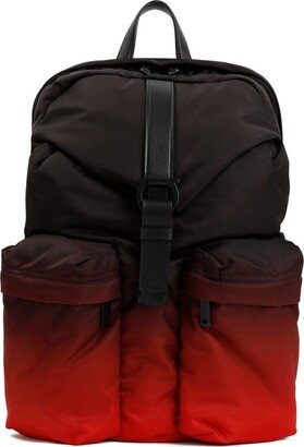 Gancini Buckled Gradient Zipped Backpack