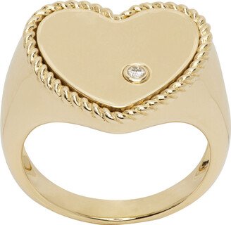 Gold Chevaliere Coeur Ring
