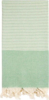 Chico Dark Green Turkish Cotton Striped Beach Bath Towel - Citizens Of The Collection Baby Shower Wedding Gift Sarong Pareo