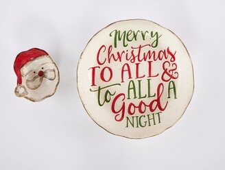 Mud Pie, Multi, Farmhouse Christmas Chip & Dip Set, 2.5 x 10.5, chip 2 1/2 x 10 1/2 dia | dip 2 x 4 1/2