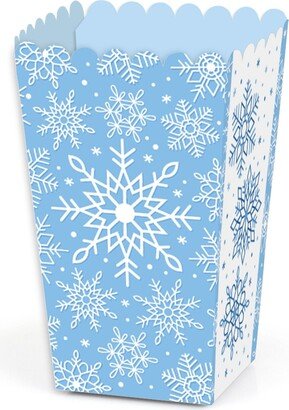 Big Dot Of Happiness Blue Snowflakes - Winter Holiday Party Favor Popcorn Treat Boxes - Set of 12