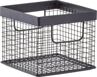 Design Ideas Small Wire Grid Bin Black