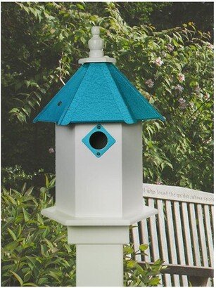 Songbird Birdhouse Handmade Choose Your Roof Color, 1 Nesting Compartments & Metal Predator Guards Vinyl Pvc Weather Resistant