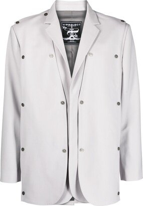 Snap Panel layered blazer