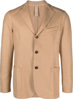 Brushed Wool-Blend Single-Breasted Blazer