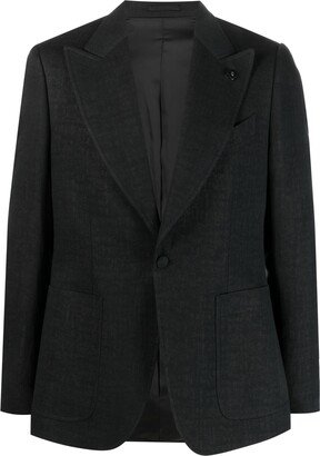 Single-Breasted Peak-Lapels Blazer