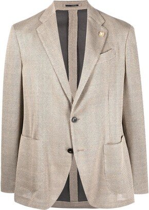 Buttoned-Up Single-Breasted Blazer