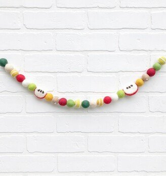 Apple Orchard Felt Pom Bunting | Fall Harvest Ball Garland