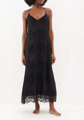 Broderie-anglaise Crepe Night Dress