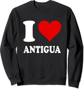 I Heart Antigua Red Heart I Love Antigua Sweatshirt