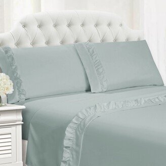 Ruffle Hem Twin 4 Pc Sheet Set