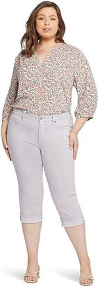 Plus Size Marilyn Crop Cuff in Pearl Grey (Pearl Grey) Women's Jeans