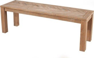 Aiden Wood Dining Bench in Weathered Natural