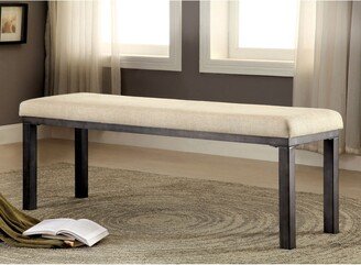 Nax Industrial Grey Fabric Padded Dining Bench