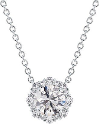 De Beers Forevermark Center of My Universe® Floral Halo Diamond Pendant Necklace