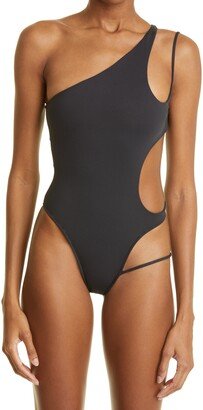 One-Shoulder Cutout One-Piece Swimsuit