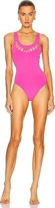 One Piece Laser Swimsuit in Pink